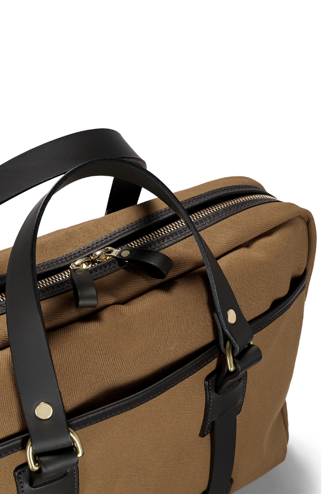 Laptoptasche aus britischem Twill - TAN