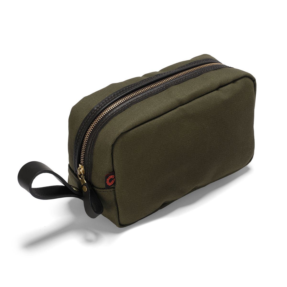 British Twill Wash Bag  Olive