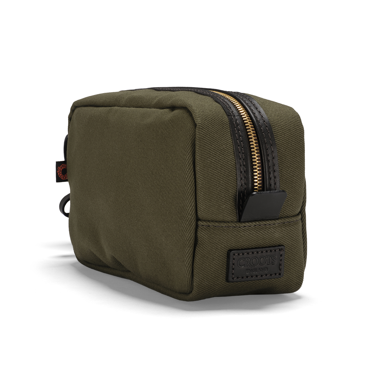 British Twill Wash Bag  Olive