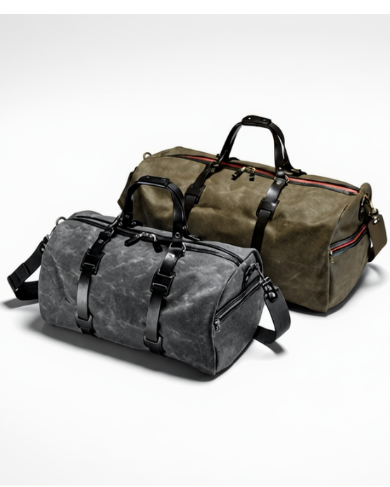 Duffle Vintage Canvas Holdall Large  - Olive
