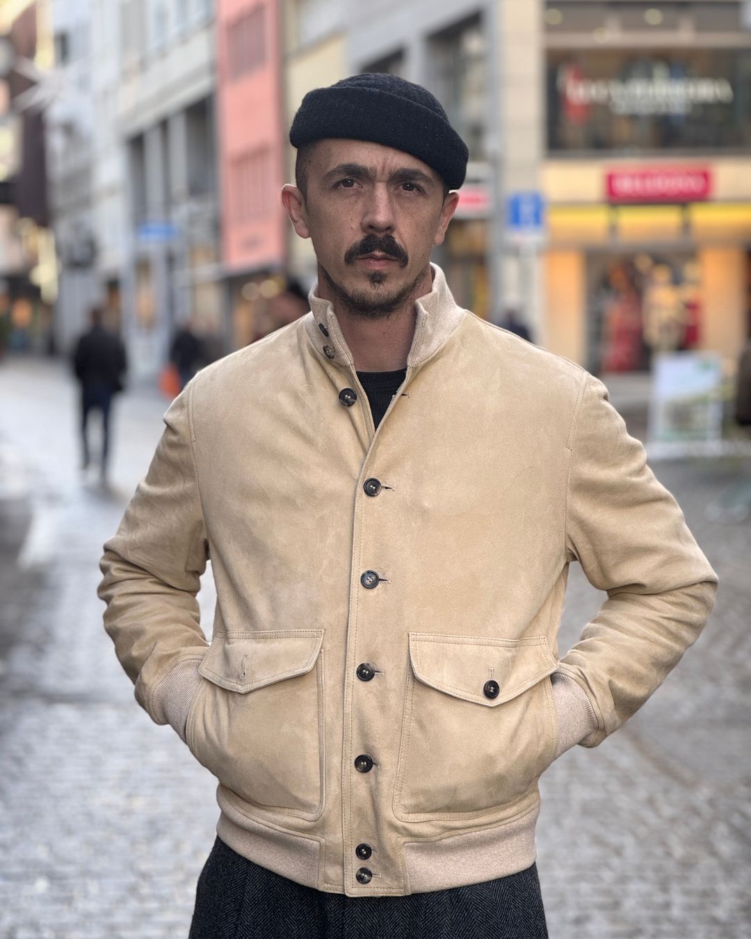 Clint Suede Pieno Fiore - Mastice