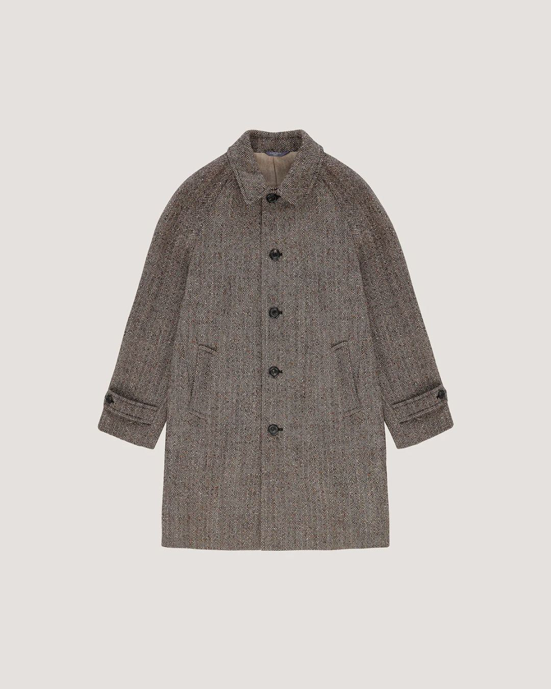 Raglan Coat - Heringbone