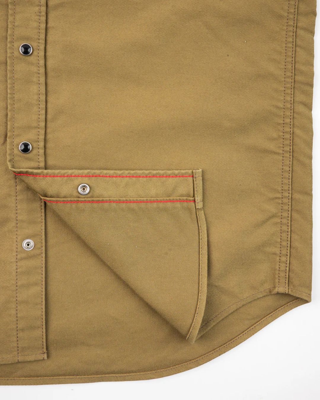 12oz Military Moleskin Western Shirt - Khaki