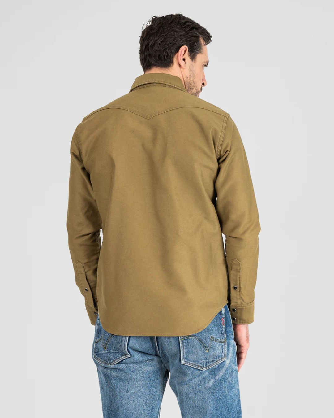 12oz Military Moleskin Western Shirt - Khaki