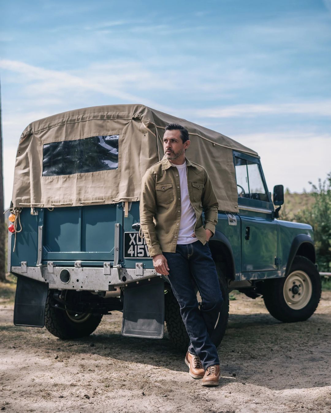 12oz Military Moleskin Western Shirt - Khaki