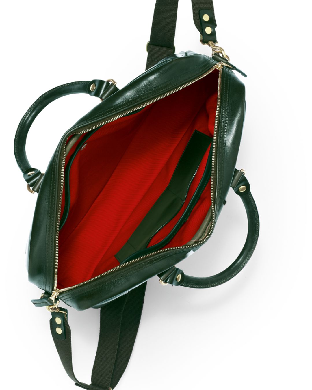 Malton Bridle Leather Laptop Bag -  Racing Green