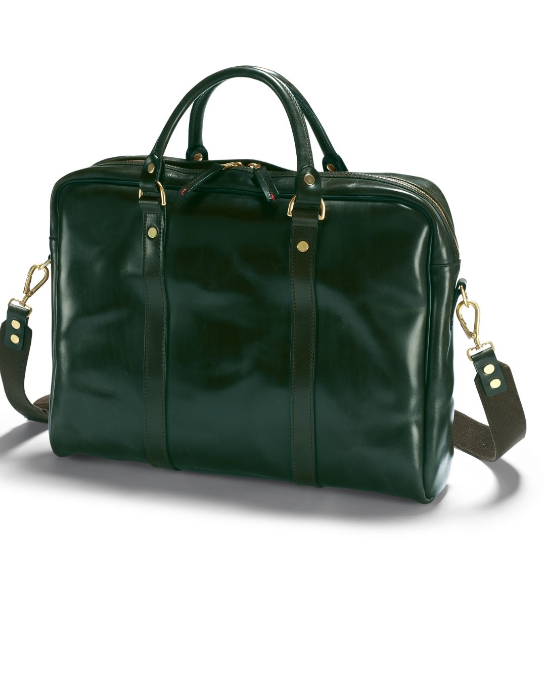 Malton Bridle Leather Laptop Bag -  Racing Green