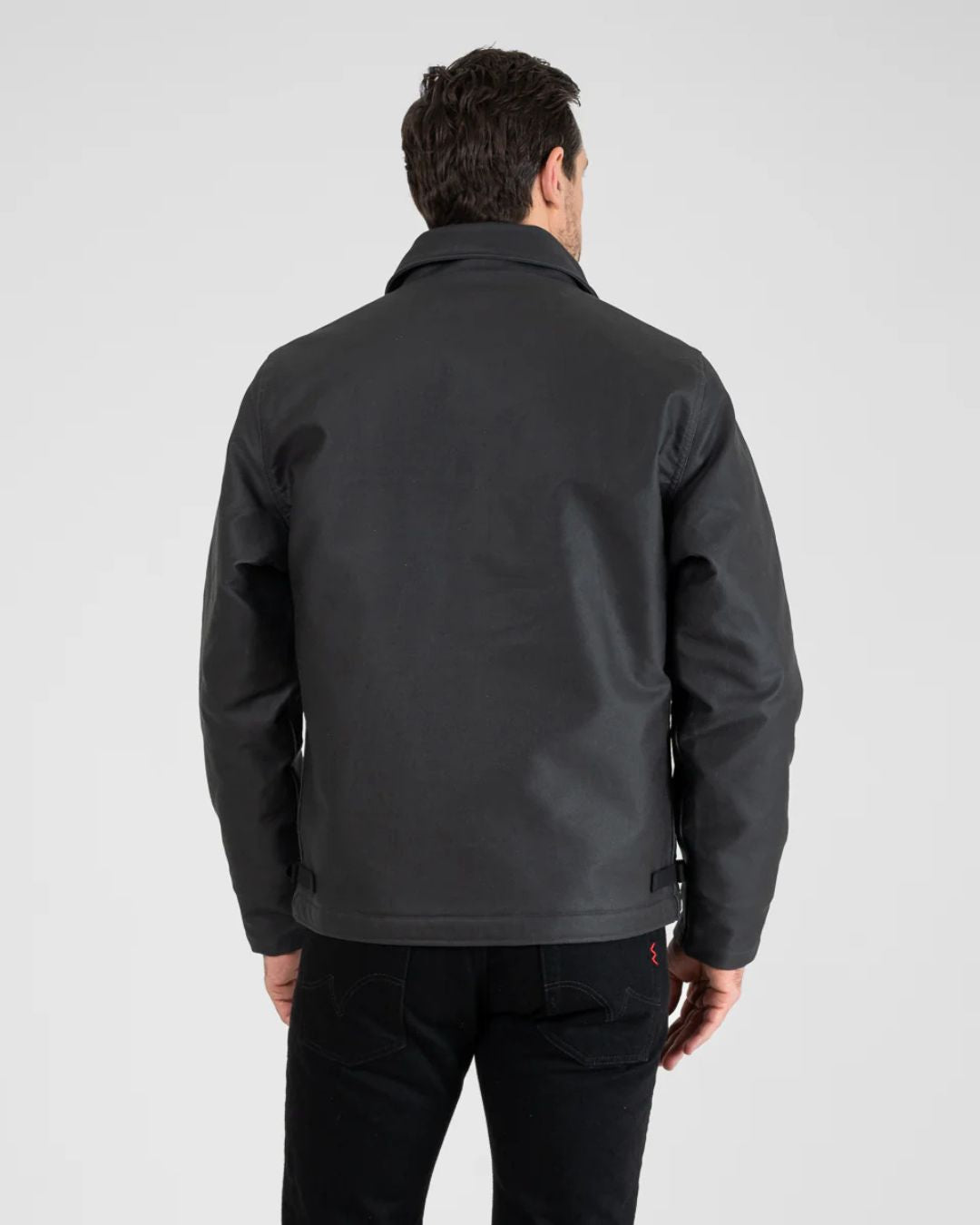 Oiled Whipcord A2 Deck Jacket - Black