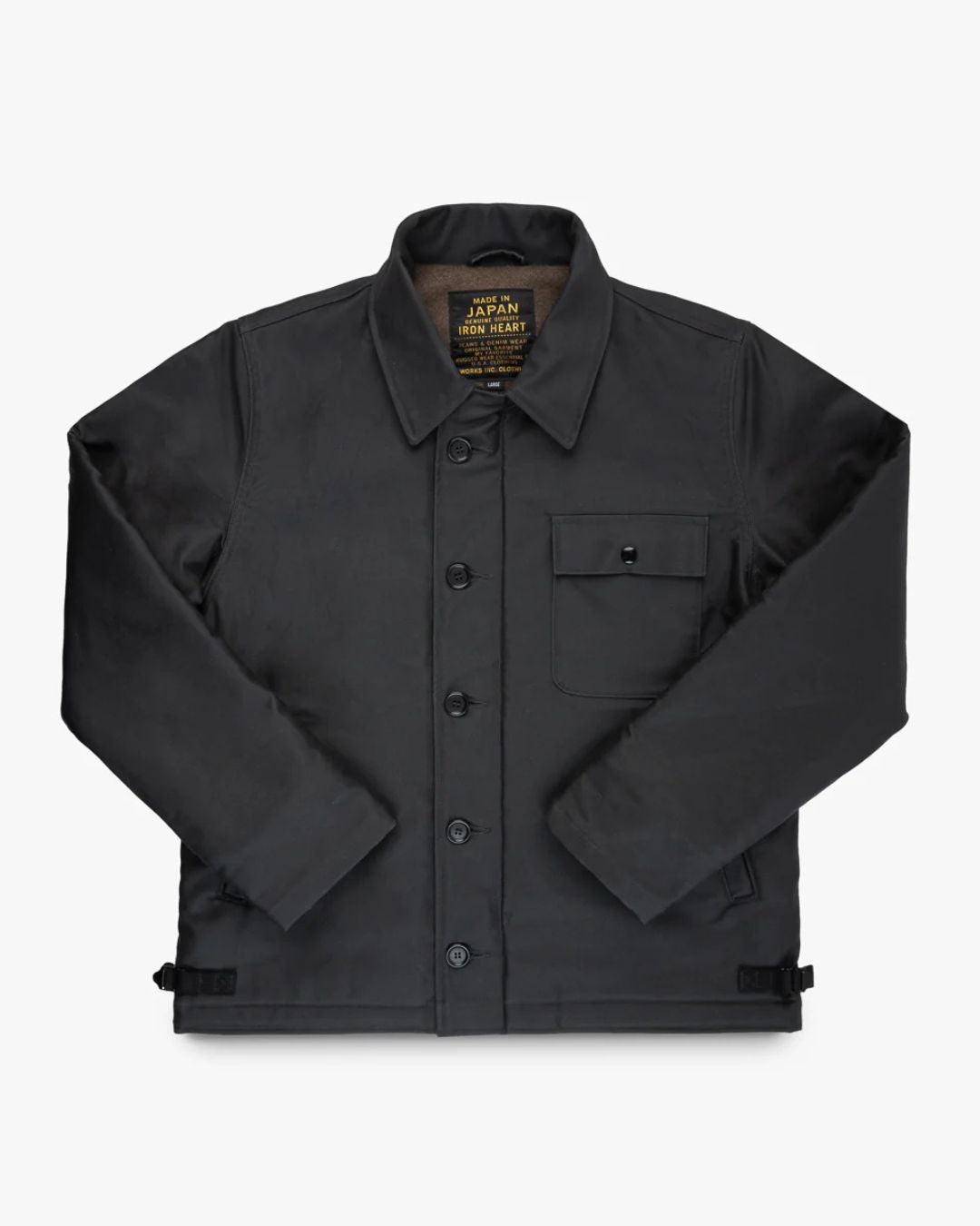 Oiled Whipcord A2 Deck Jacket - Black