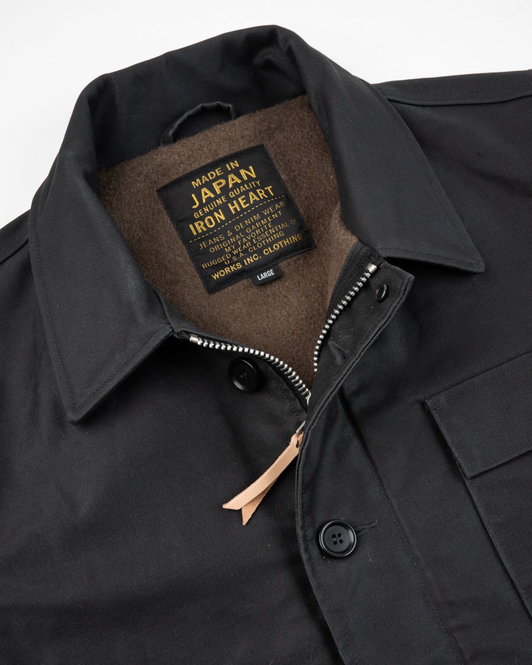 Oiled Whipcord A2 Deck Jacket - Black