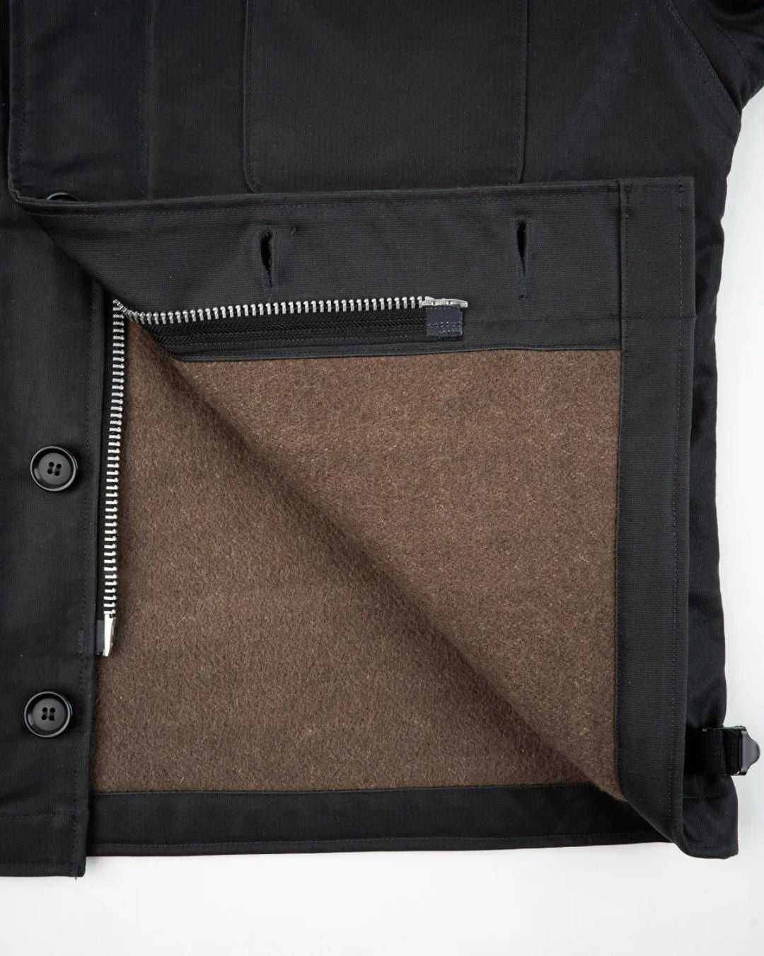 Oiled Whipcord A2 Deck Jacket - Black