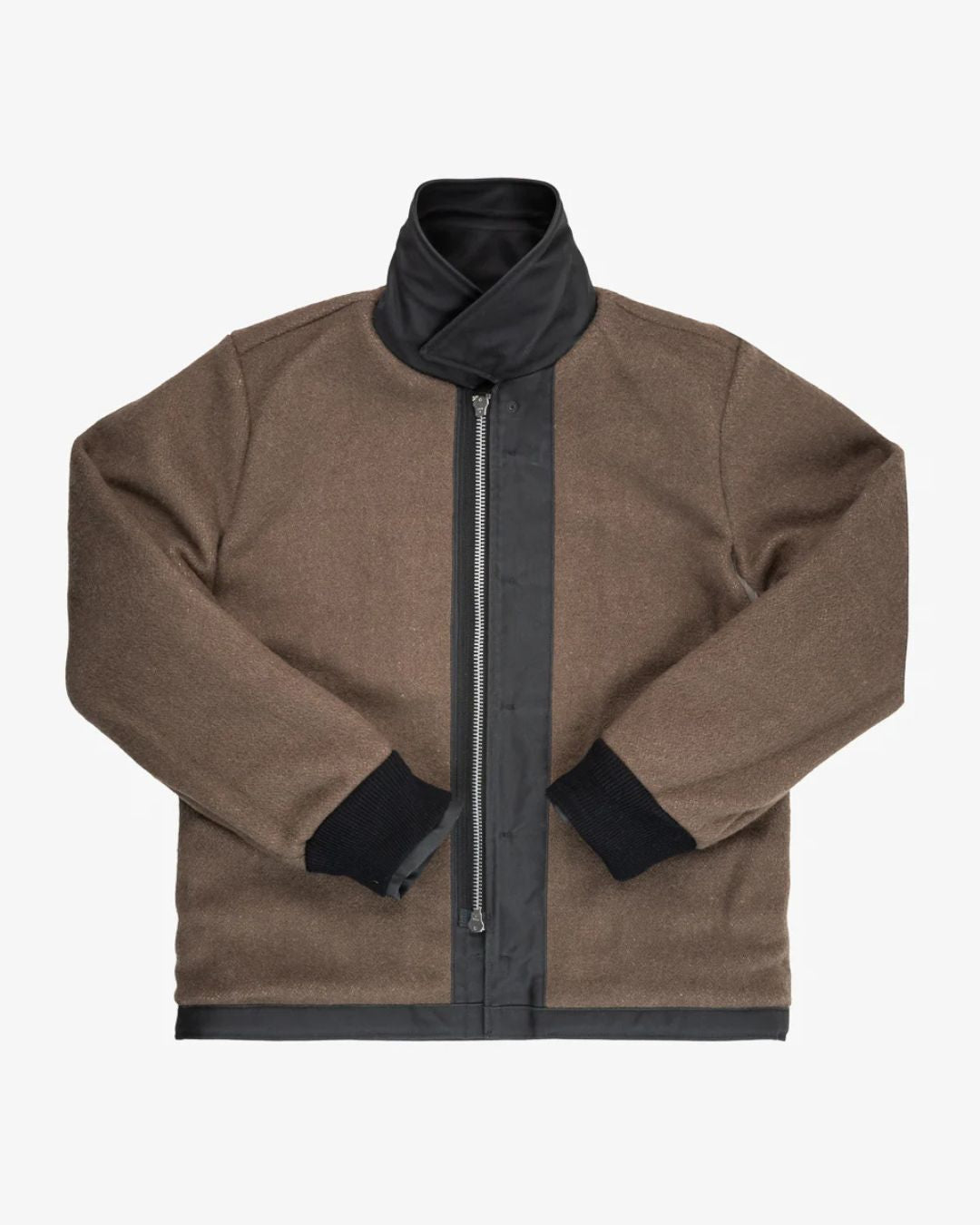 Oiled Whipcord A2 Deck Jacket - Black