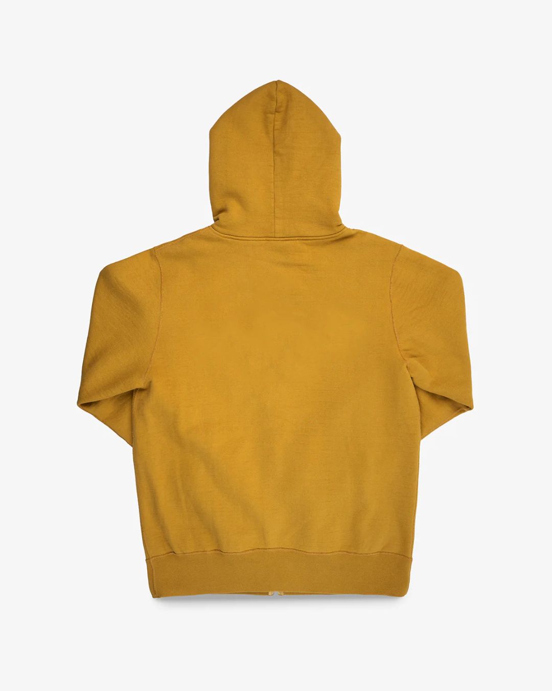 14oz Ultra Heavyweight Loopwheel Cotton Zippered Hoodie - Mustard