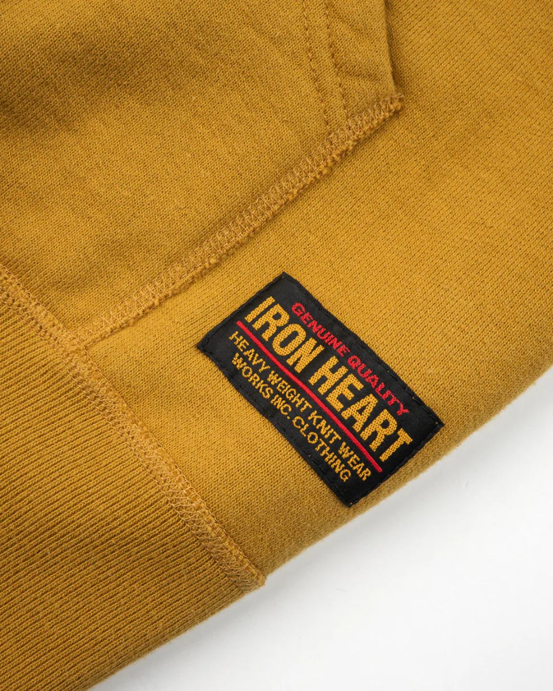 14oz Ultra Heavyweight Loopwheel Cotton Zippered Hoodie - Mustard