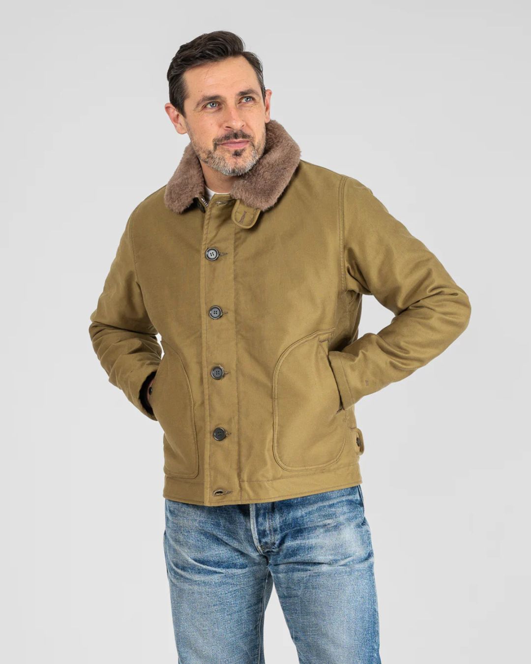 Whipcord N1 Deck Jacket - Khaki