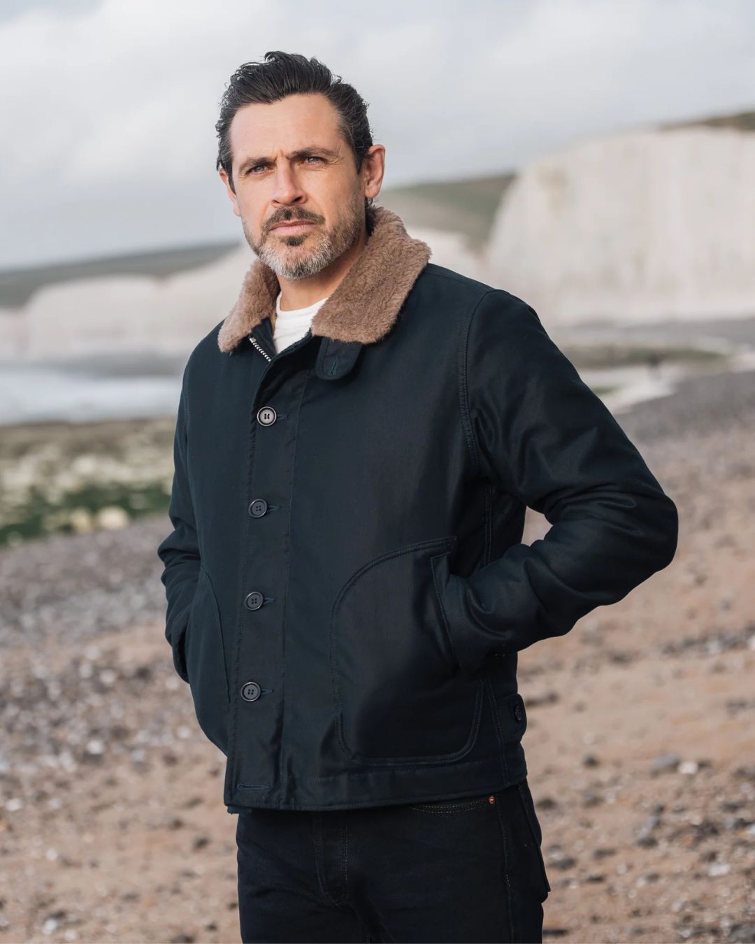 Whipcord N1 Deck Jacket - Navy - IHM-35-NAVY