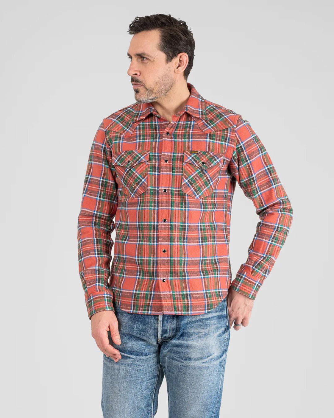 Ultra Heavy Flannel American Check Western Shirt - Red "The Watermelon Man" - IHSH-436-RED