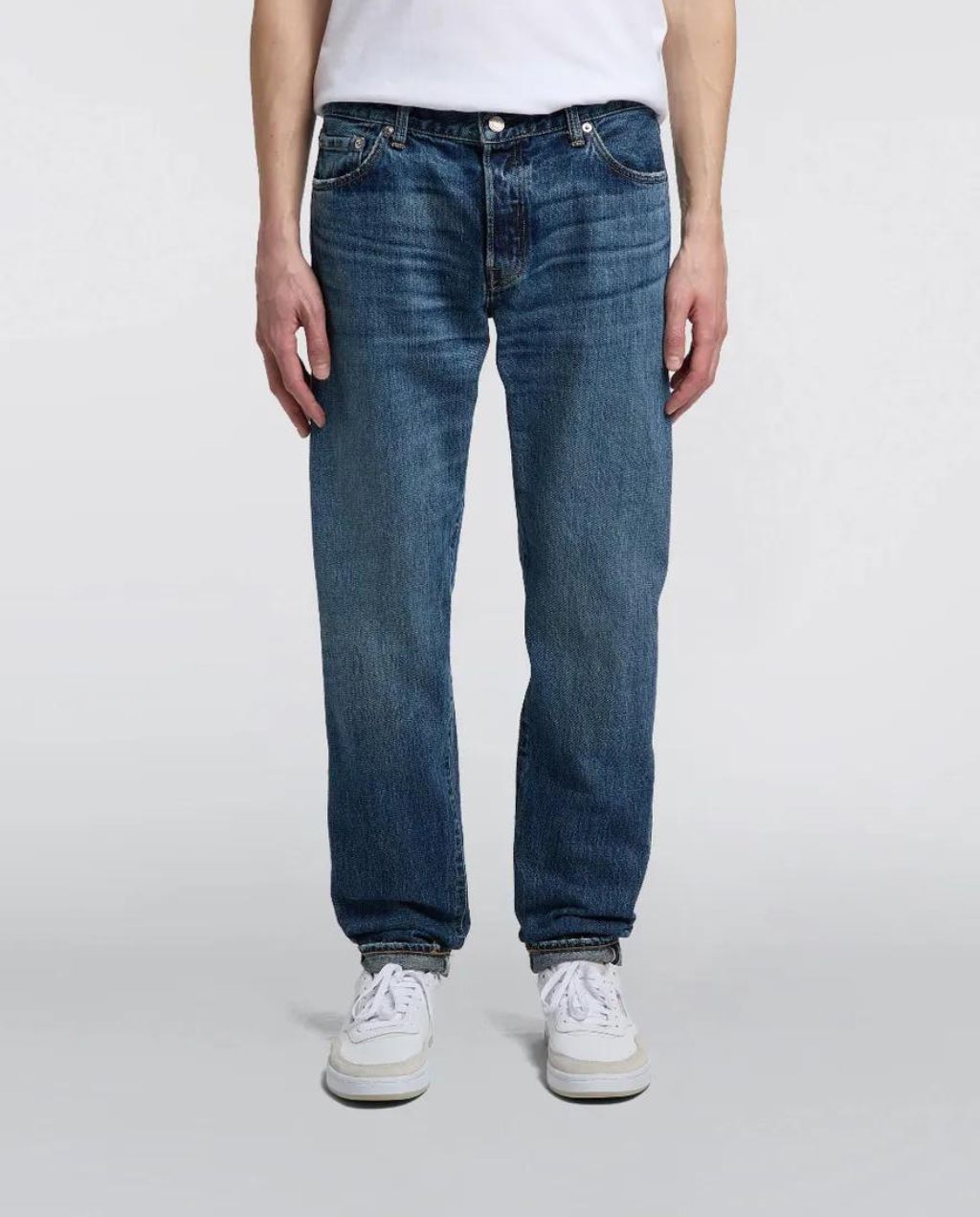 REGULAR TAPERED JEANS Blue - mid dark wash