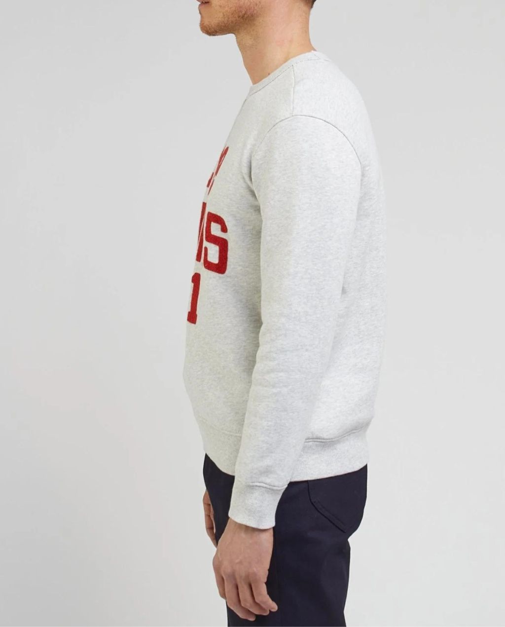 101 Regular Sweatshirt in Sharp Grey Mele