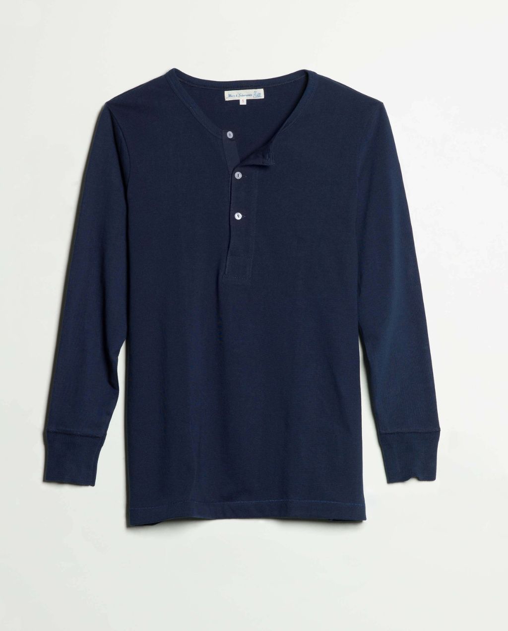 206 MEN'S LOOPWHEELED HENLEY Ink blue