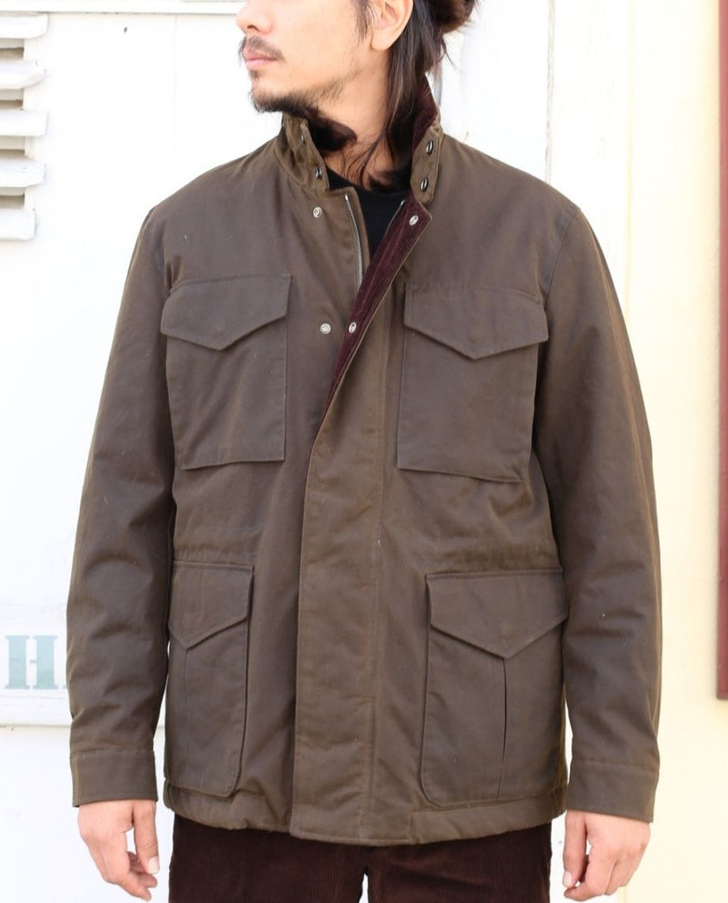 GEWACHSTE FIELD JACKE Deep Moss