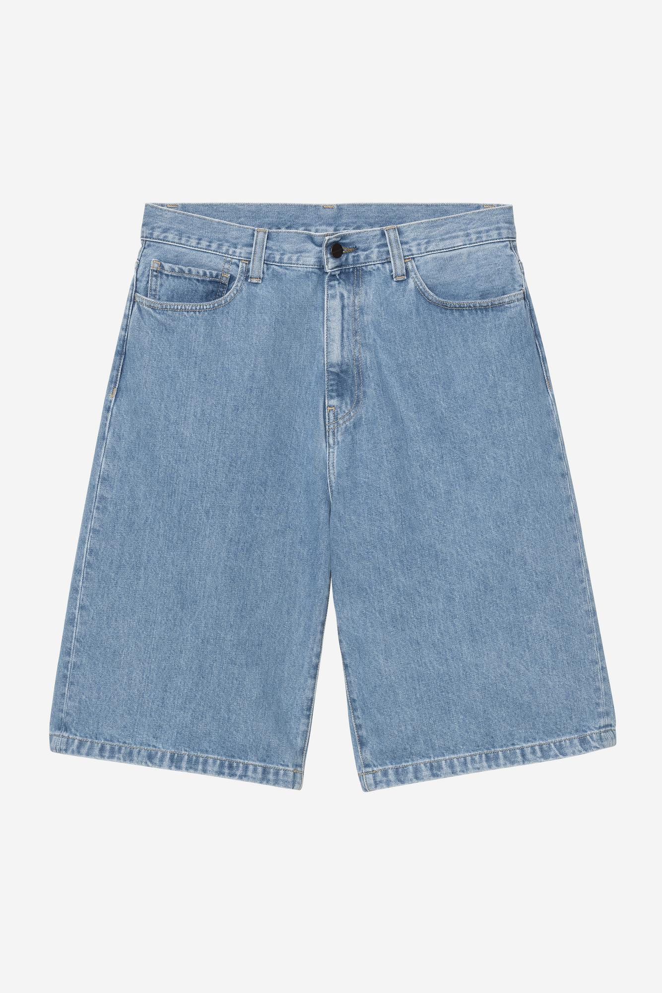Landon Short Blue heavy worn bleached