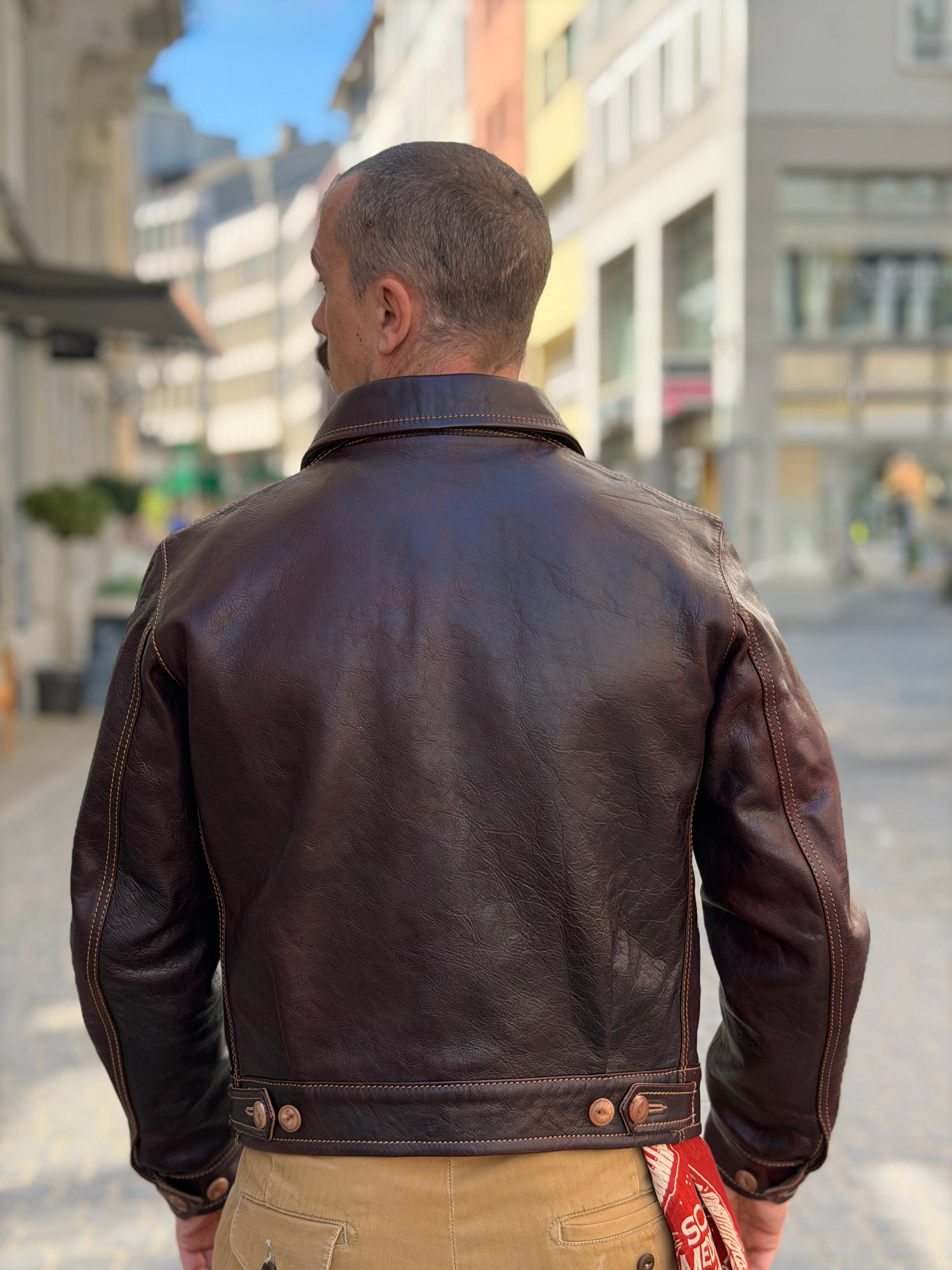 MTC- 1279318 Pferdeleder Jacke Burgundy
