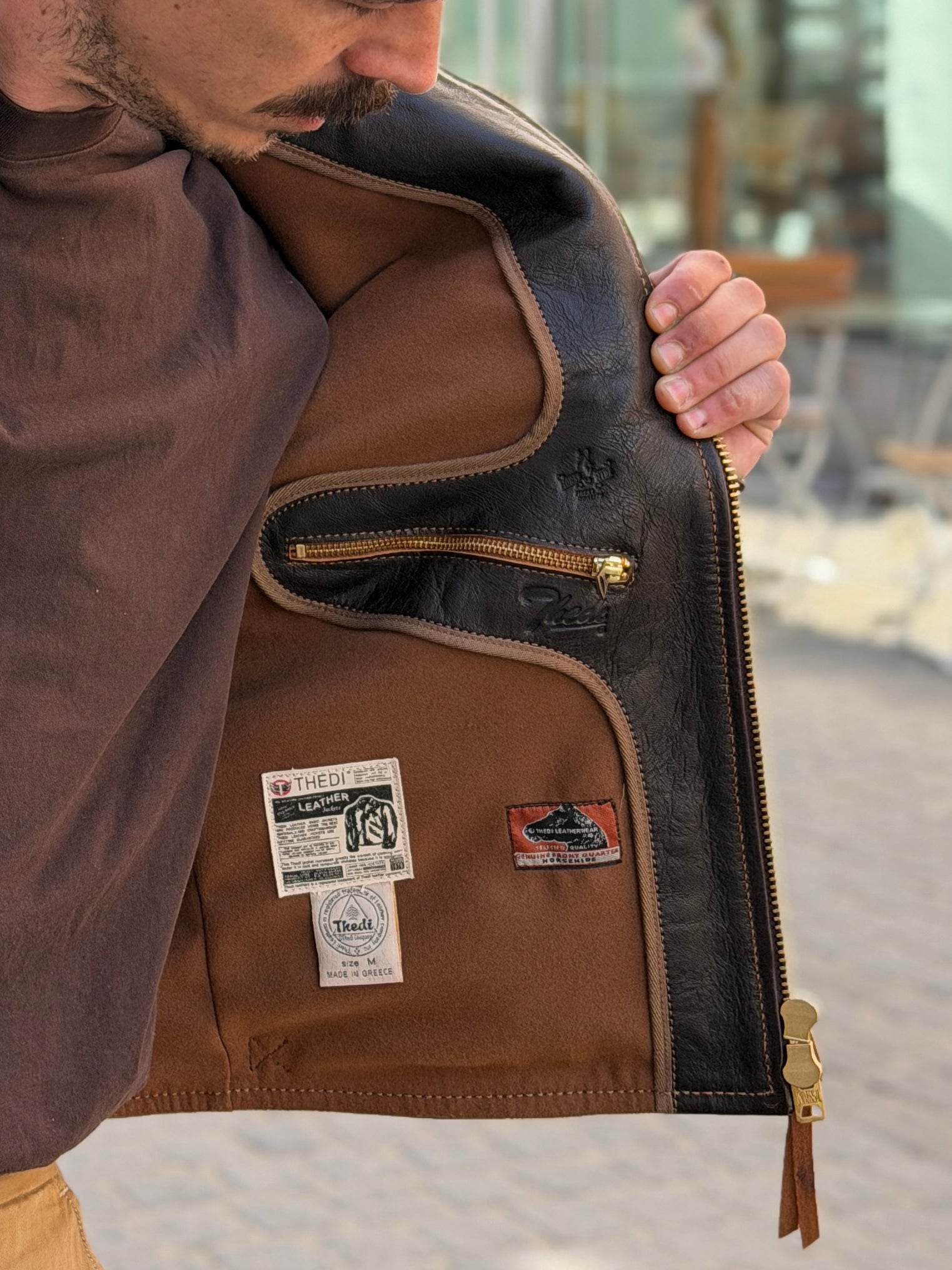 MTC-N127996 Pferdeleder Jacke Brown