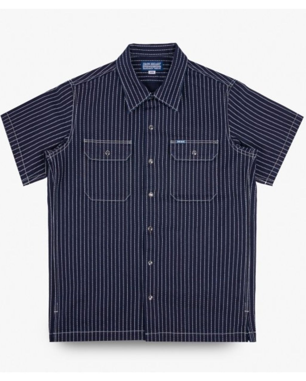 10oz Wabash Short Sleeved Mechanic Shirt - Indigo