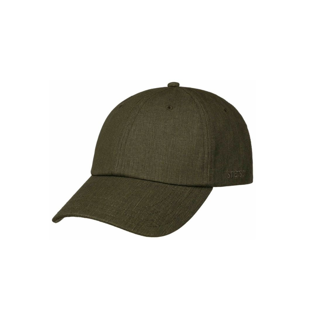 Baseballcap Cotton/Linen Waxed Olive