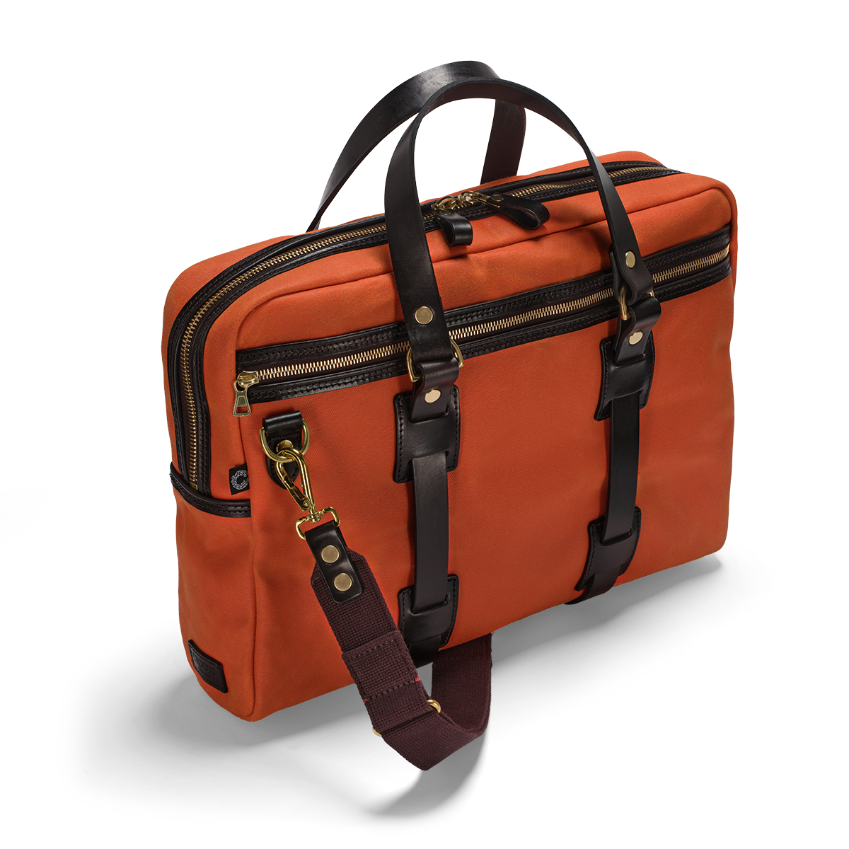 Vintage Canvas Laptop Bag - Orange