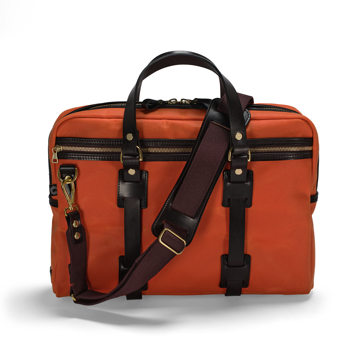 Vintage Canvas Laptop Bag - Orange