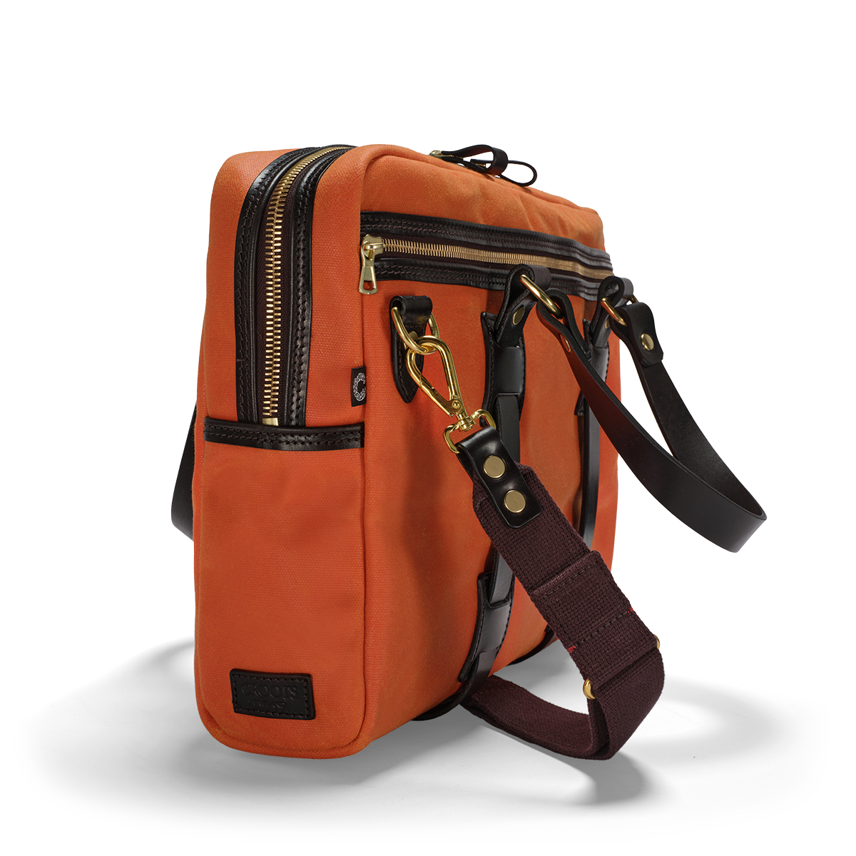 Vintage Canvas Laptop Bag - Orange
