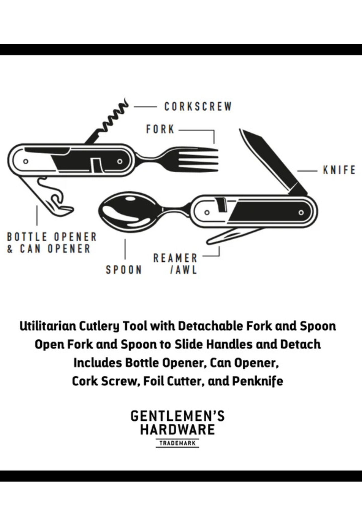 Camping Cutlery Utensil Multi Tool #159