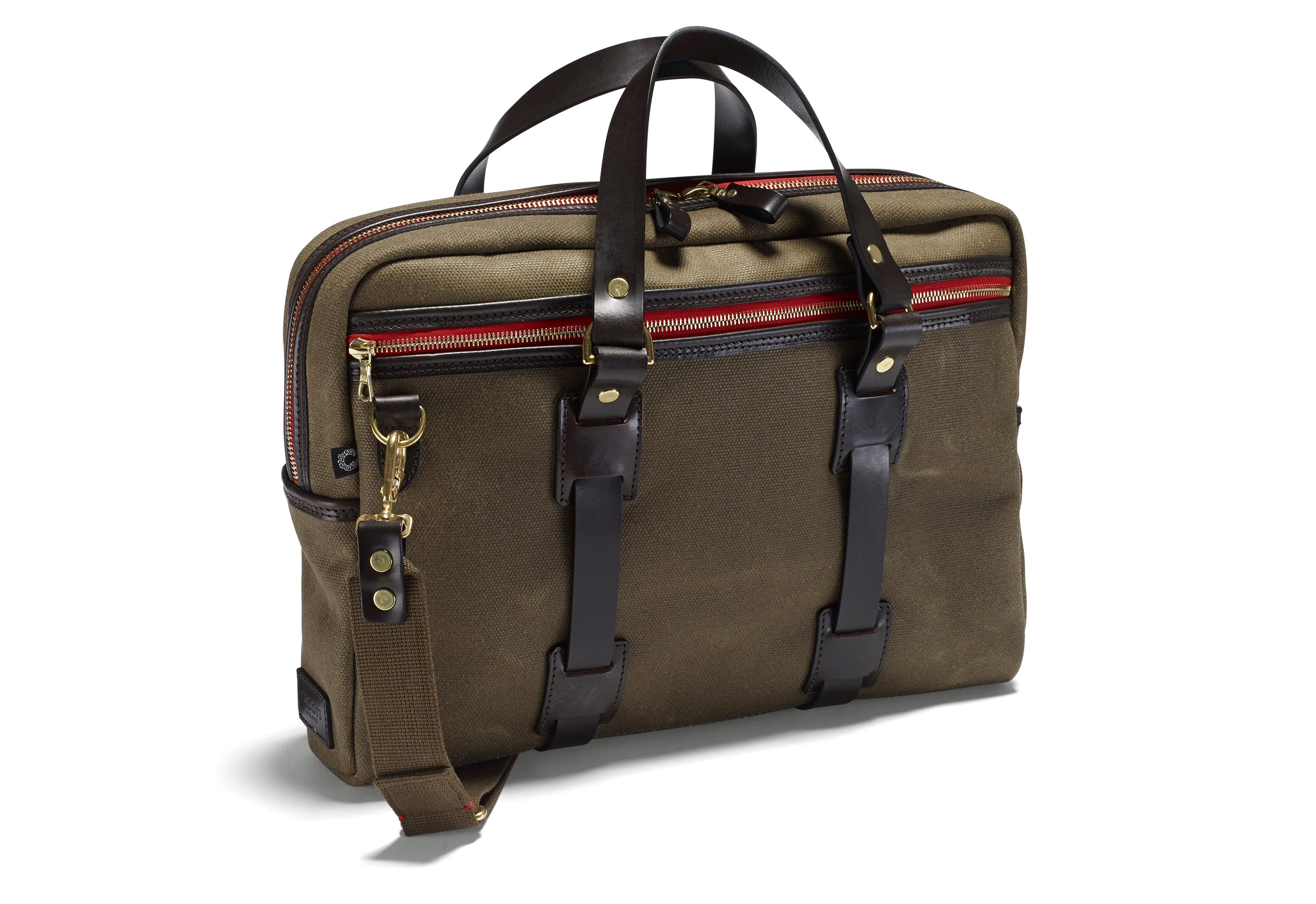 Vintage Canvas Laptop Bag - Olive
