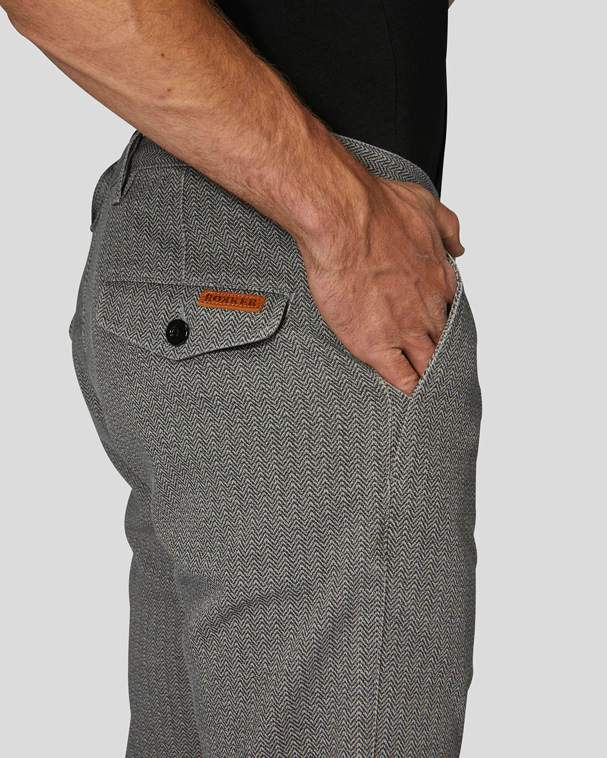 TWEED CHINO TAPERED SLIM grey