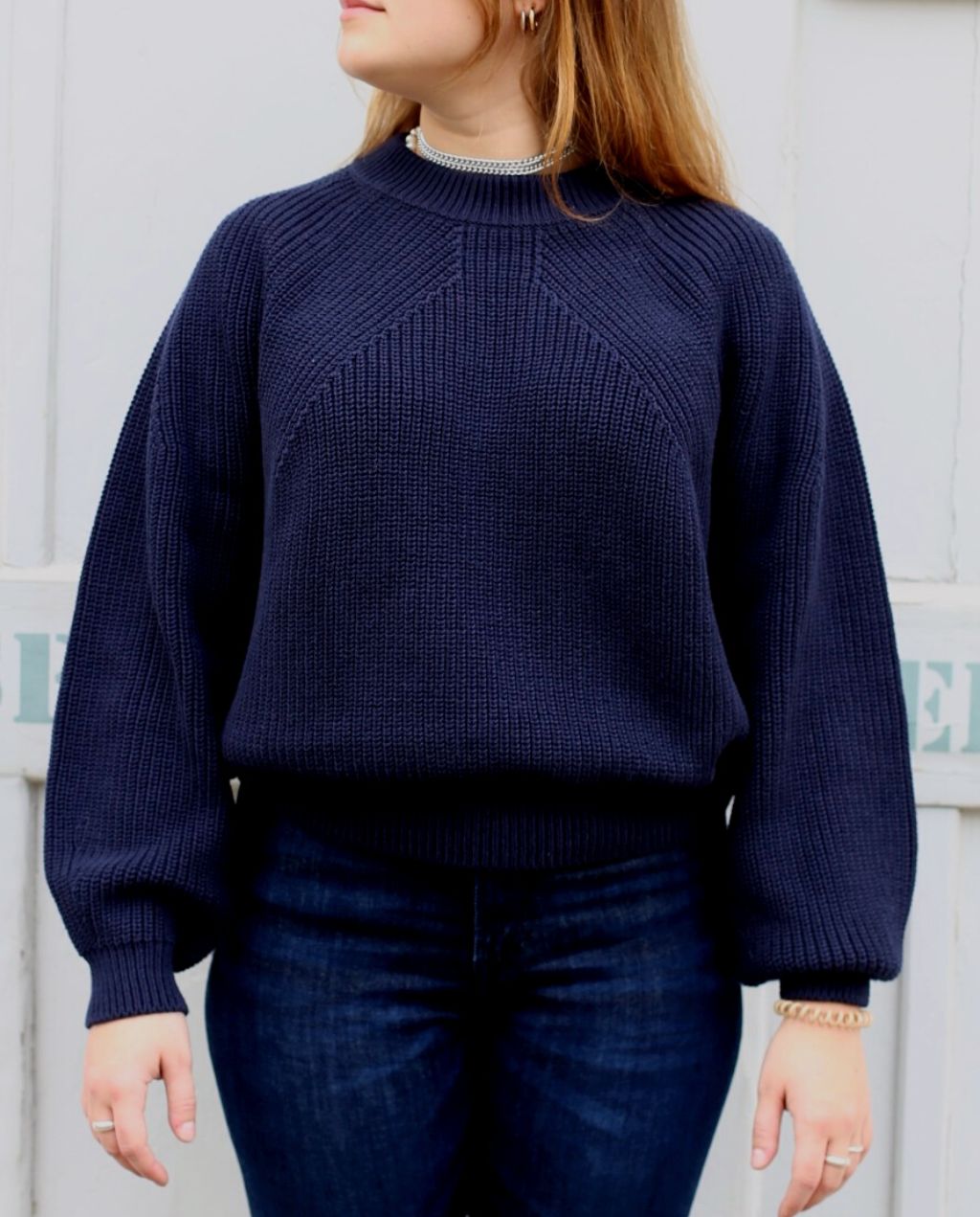 FIA RIBBED SWEATER navy