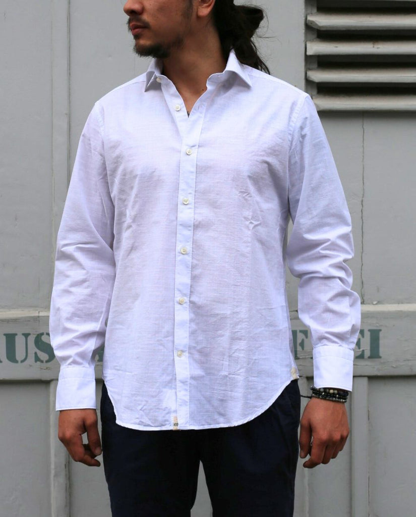 WHITE SHIRT WITH STRUCTURE slim fit