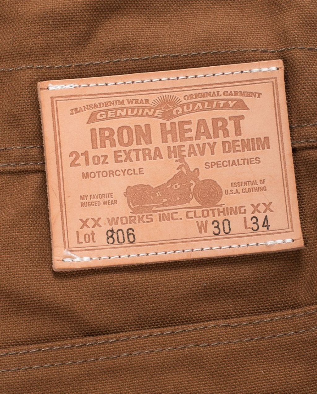 IH-806 17oz Duck Double Knee Overalls Brown