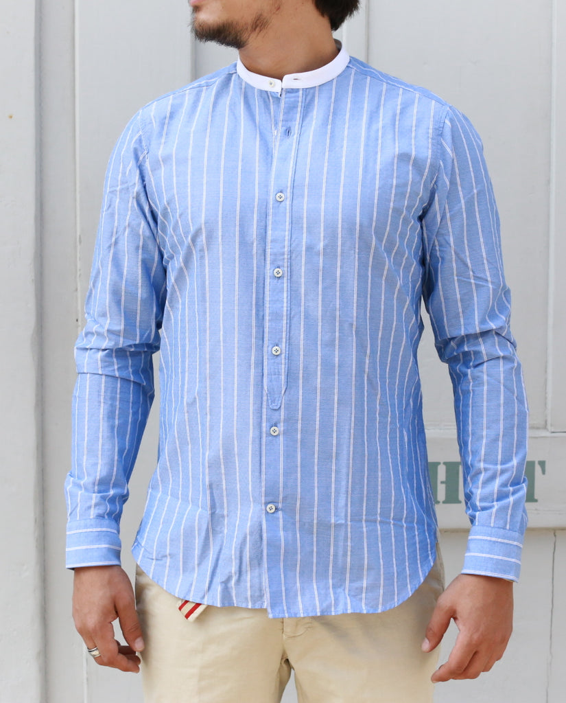 STRIPED SHIRT BLUE/WHITE slim fit