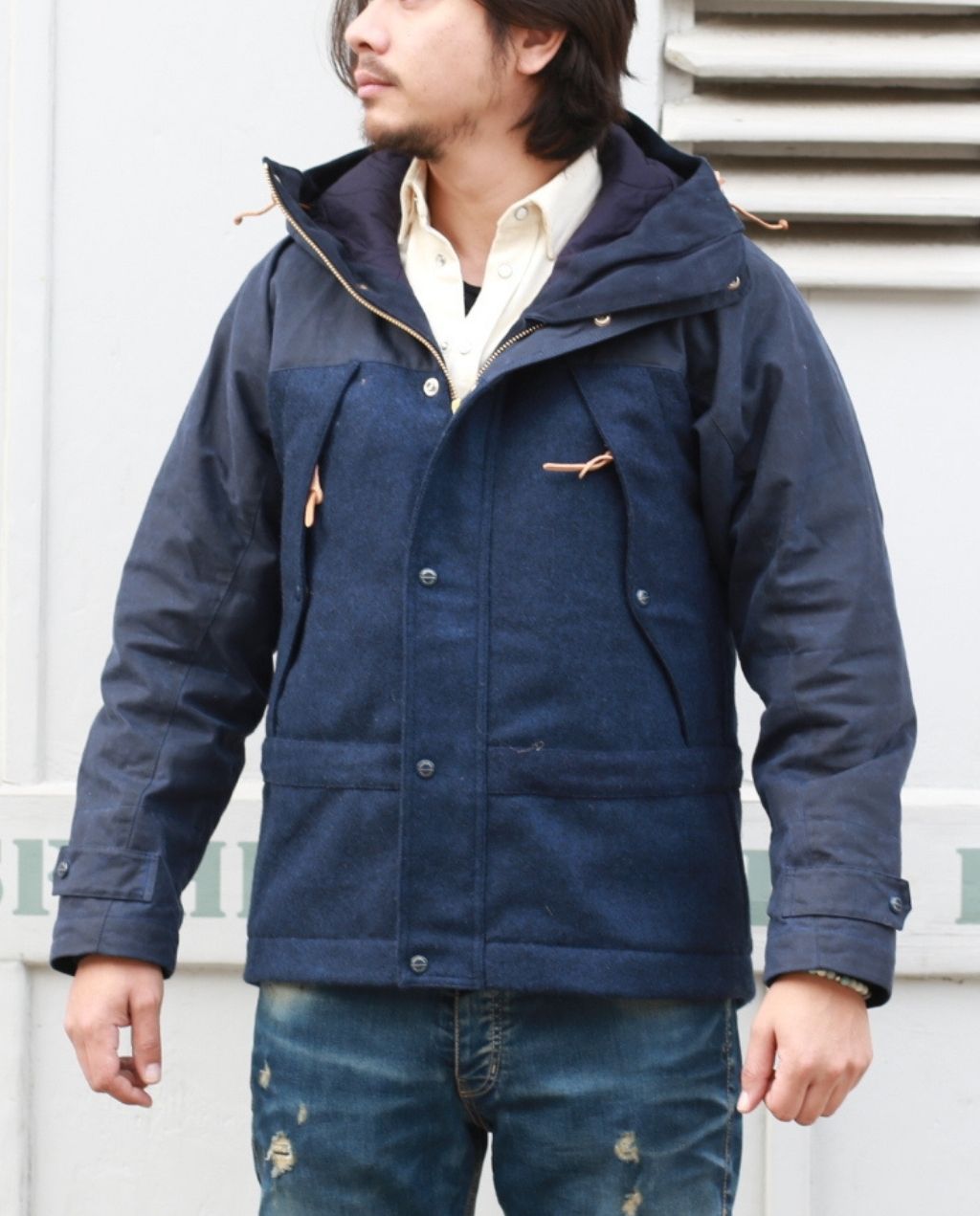 TWO TONE MOUNTAIN JACKET navy