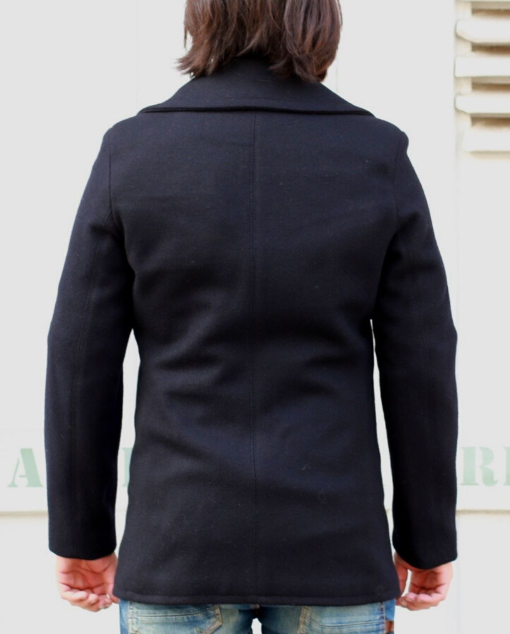 PEA COAT 751 slim fit navy