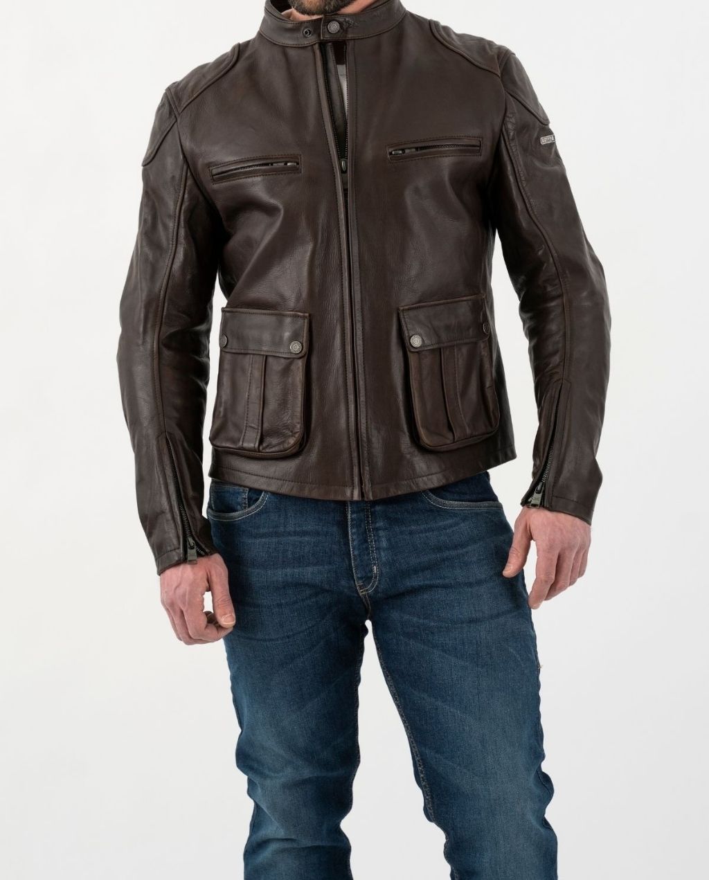 GOODWOOD LEATHER JACKET BROWN