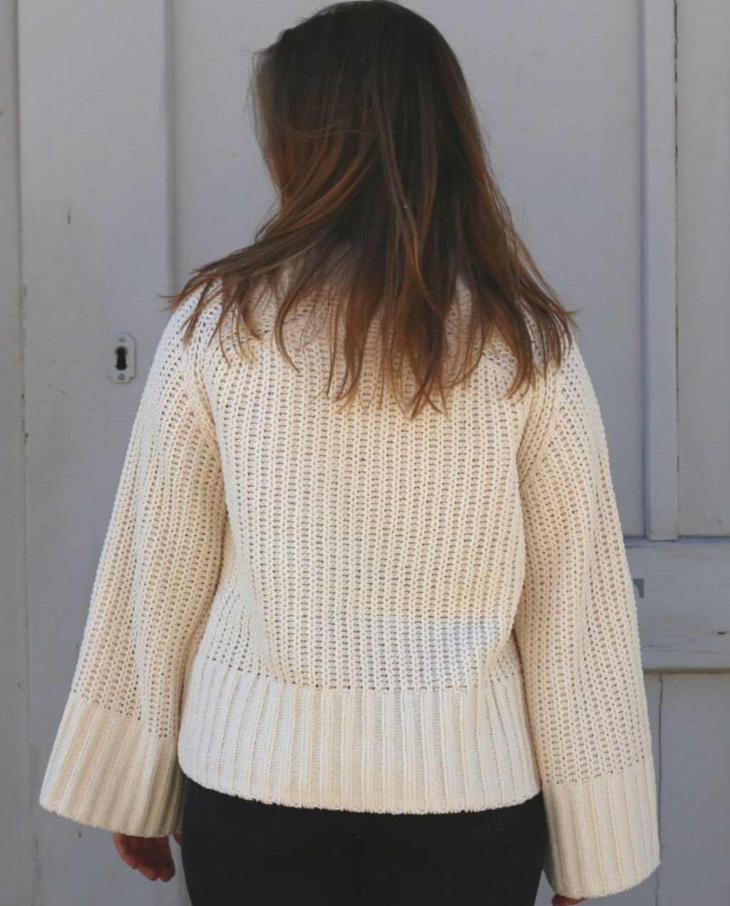 PULLOVER AUS CHENILLE butter