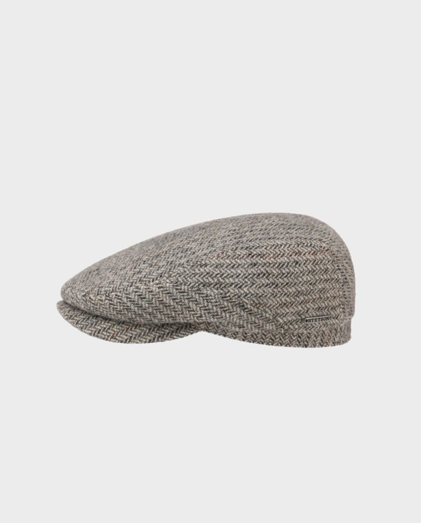 HASTINGS VIRGIN WOOL FLATCAP GRAU